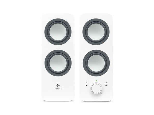 Колони Logitech Z200, в бяло