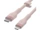 Кабели и Адаптери Belkin BOOST CHARGE Silicone cable USB-C to Lightning - 2M - Pink