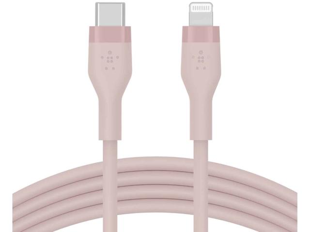 Кабели и Адаптери Belkin BOOST CHARGE Silicone cable USB-C to Lightning - 3M - Pink
