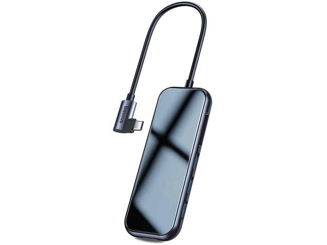 USB Хъб Baseus Mirror Series Type-C, тъмносив