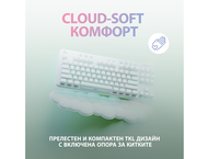 Клавиатури Logitech G715 TKL Wireless, Tactile, US, White
