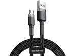 Кабели и Адаптери Baseus Cafule USB към microUSB, 1.5A, 2м, черен