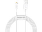 Кабели и Адаптери Baseus Superior USB-А към Lightning, 1м, бял