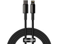 Кабели и Адаптери Baseus Tungsten Gold USB Type-C към Lightning, 2м, черен
