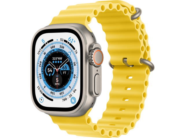 Смарт часовници Apple Watch Ultra Cellular 49mm Titanium Case with Yellow Ocean Band