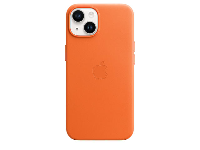 Калъфи Apple iPhone 14 Leather Case with MagSafe - Orange
