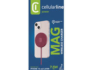 Зарядни устройства Cellular line безжично зарядно за iPhone Mag 7.5W, червено