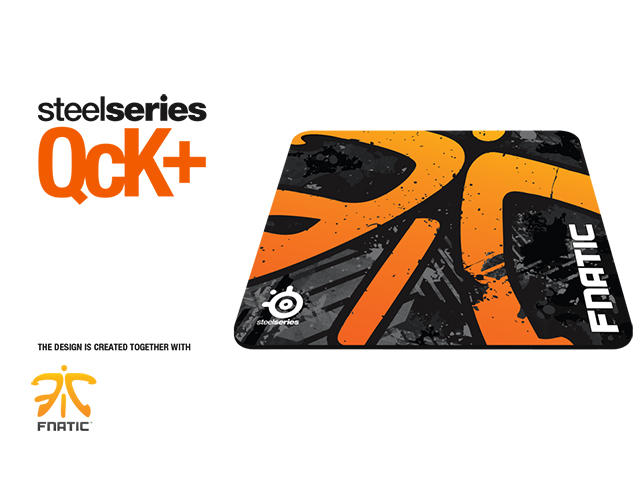 Джаджи Геймърски пад SteelSeries QcK+ Fnatic (Asphalt Edition)