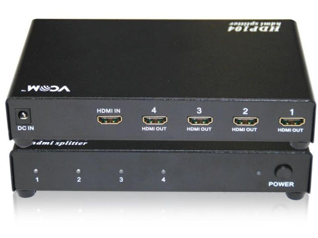 Кабели и Адаптери VCom HDMI SPLITTER Multiplier 1x4 - DD414A