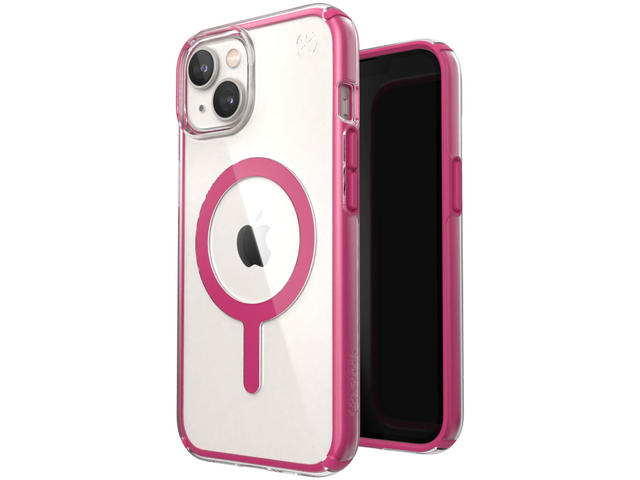 Калъфи Speck iPhone 14, iPhone 16е Presidio Perfect-Clear with Impact Geometry MagSafe, Clear/DigitalPink