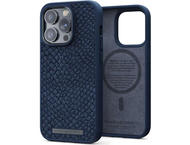 Калъфи Njord Salmon Leather Magsafe за iPhone 14 Pro, син
