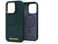 Калъфи Njord Salmon Leather Magsafe за iPhone 14 Pro, зелен