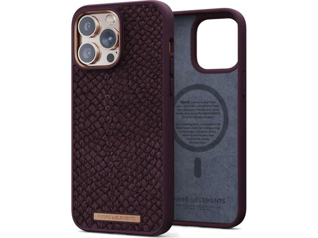 Калъфи Njord Salmon Leather Magsafe за iPhone 14 Pro Max, кафяв