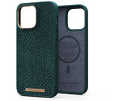 Калъфи Njord Salmon Leather Magsafe за iPhone 14 Pro Max, зелен