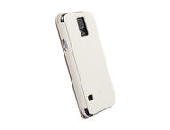 Калъфи Krusell Malmo Flip cover - кожен калъф, тип портфейл за Samsung Galaxy S5 SM-G900 (бял)