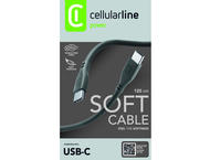 Кабели и Адаптери Cellular line Soft USB-C към USB-C 1.2 м, черен