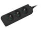 Разклонители Lanberg power strip 1.5 m, 3 гнезда, Black