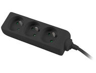 Разклонители Lanberg power strip 1.5 m, 3 гнезда, Black