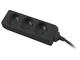 Разклонители Lanberg power strip 1.5 m, 3 гнезда, Black