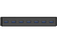 USB Хъб Orico USB3.0 HUB 7 порта с Premium захранващ адаптер, черен 
