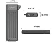 Джаджи Orico USB3.1 Gen2 Type-C 6Gbps M.2 SSD Enclosure, Grey