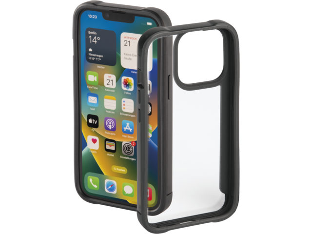 Калъфи Hama "Metallic Frame" Cover for Apple iPhone 14 Pro Max, transparent/black 