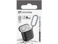 Джаджи Cellular line Defender за кейс за Apple Airpods, черен