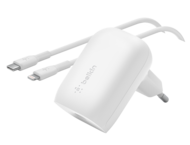 Зарядни устройства Belkin BOOST CHARGE 30W PD PPS Wall Charger + USB-C Cable with Lightning Connector - White