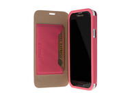 Калъфи Krusell Malmo Flip cover - кожен калъф, тип портфейл за Samsung Galaxy S5 SM-G900 (розов)