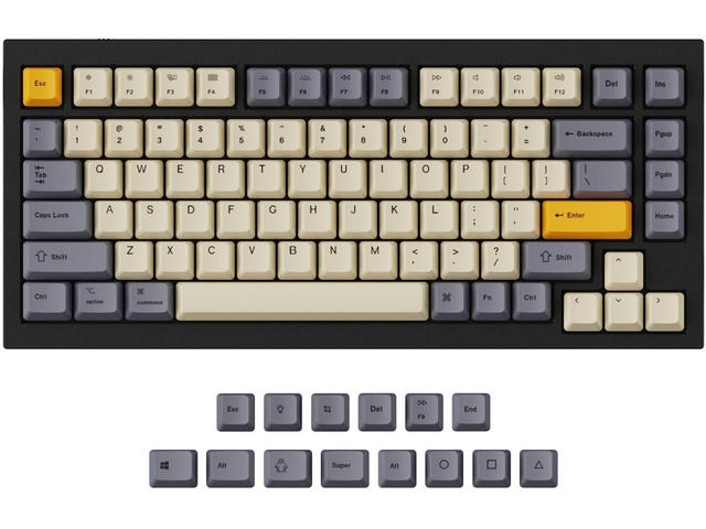 Джаджи Keychron Wheat Grey 96-Keycap Set PBT Dye-Sub US Layout
