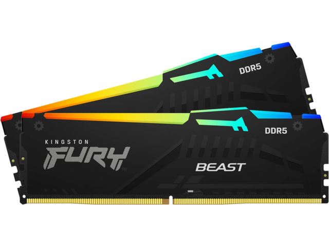 Оперативна памет 64GB (2x32GB) DDR5 6000 MT/s Kingston FURY Beast RGB EXPO