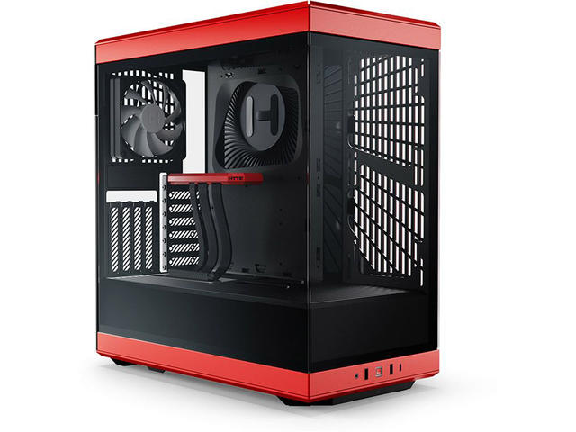 Кутии HYTE Y40 Tempered Glass Black/Red