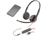 Слушалки Poly Blackwire 3325, USB-A