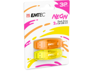 USB памети Emtec USB2.0 C410 32GB P2 Neon (2 броя в опаковка)