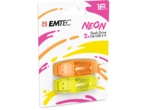 USB памети Emtec USB2.0 C410 16GB P2 Neon (2 броя в опаковка)
