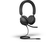 Слушалки Jabra Evolve2 40, Unified Communication, USB Type-C, Black