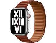 Каишки Apple Watch 45mm Band: Umber Leather Link - S/M