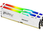 Оперативна памет 64GB (2x32GB) DDR5 6000 MT/s Kingston FURY Beast White RGB EXPO