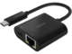 Кабели и Адаптери Belkin USB-C към Ethernet + адаптер за зареждане (60W PD) - черен