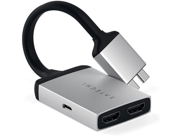 Кабели и Адаптери Satechi Type-C Dual HDMI Adapter - Silver