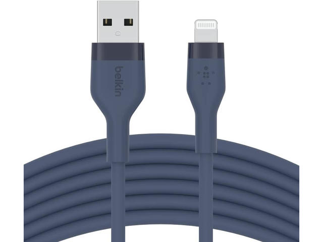 Кабели и Адаптери Belkin BOOST CHARGE Flex Silicone cable USB-A to Lightning - 1M - Blue