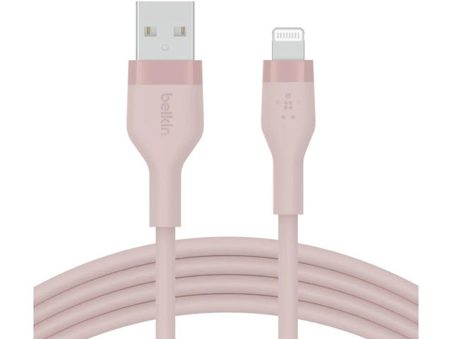 Кабели и Адаптери Belkin BOOST CHARGE Flex Silicone cable USB-A to Lightning - 1M - Pink