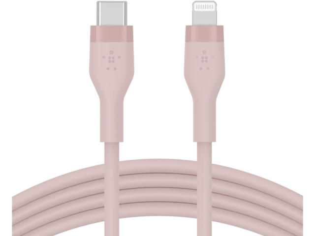 Кабели и Адаптери Belkin BOOST CHARGE Flex Silicone cable USB-C to Lightning - 1M - Pink
