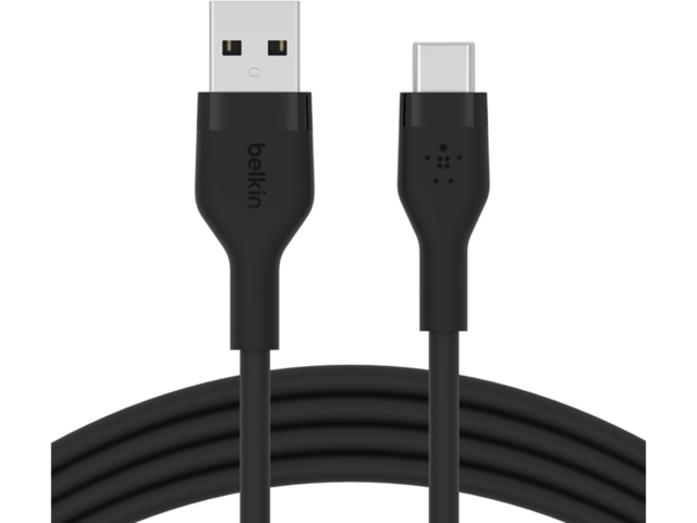 Кабели и Адаптери Belkin BOOST CHARGE Flex Silicone cable USB-A to USB-C - 2M - Black