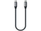 Кабели и Адаптери Satechi USB-C to USB-C Short Cable - 25cm - Space Grey