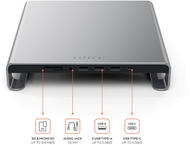 USB Хъб Satechi Type-C алуминиева стойка за монитор хъб за iMac, Space Grey 