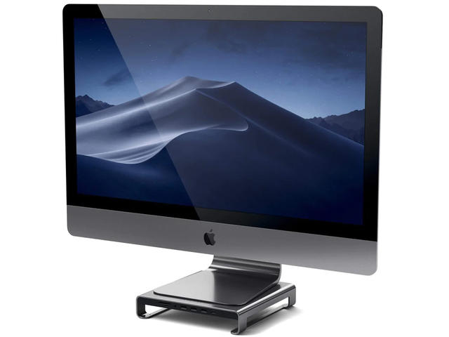 USB Хъб Satechi Type-C алуминиева стойка за монитор хъб за iMac, Space Grey 