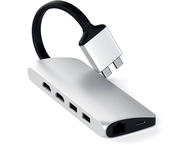USB Хъб Satechi TYPE-C Dual Multimedia Adapter - Silver