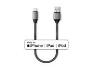 Кабели и Адаптери Satechi USB-A to Lightning Braided Cable 25cm - Grey