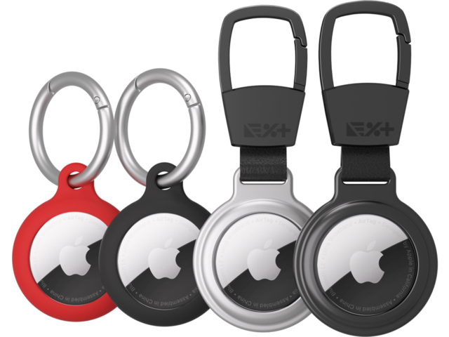 Джаджи Next One Silicone Clips & Aluminium Carabiners for AirTag - 4 pack